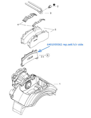Trykkplatesett til kalipper PAN 19-1