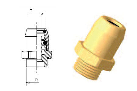 Overgang Push-In Ø 6x1,00 - M22x1,50