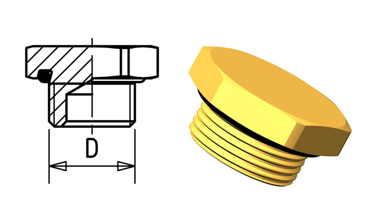 Plugg M14x1,50 m/O-Ring