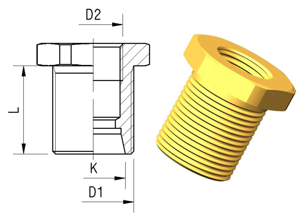 Skottgj.føring M22x1,5-K24°-15 - M16x1,5