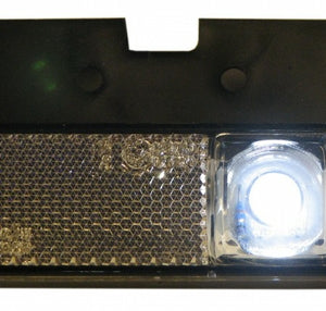 Markeringslys LED 12-24V Hvit Brakett IP66/68 (E)