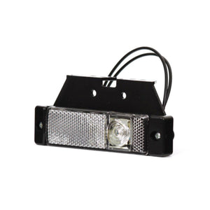 Markeringslys LED 12-24V Hvit Brakett IP66/68 (E)