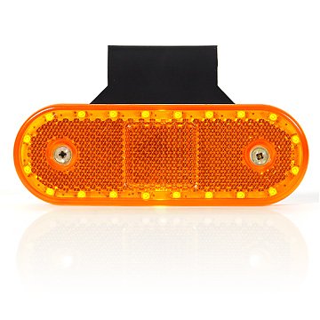 Markeringslys LED 12-24V Gul m/Reflek./Brakett (E)