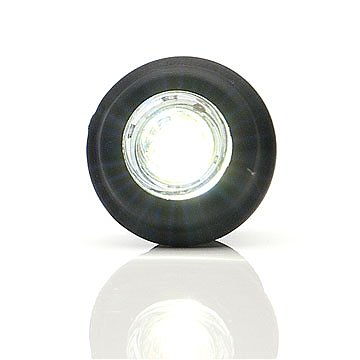 Markeringslys LED 12-24V Hvit Passer 21mm hull (E)