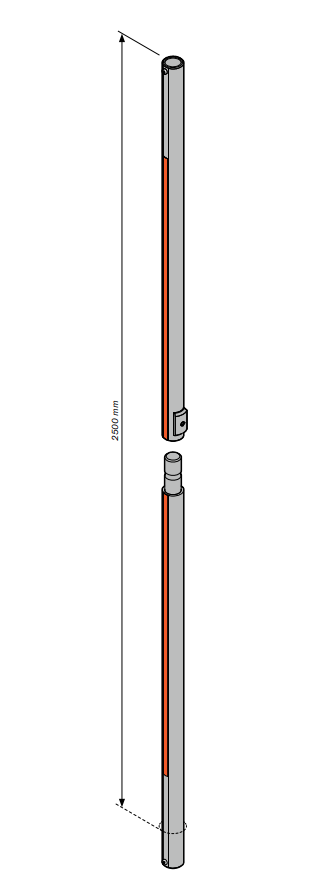 Flexistake 2600,63Mm.Ø Alu. Delbar