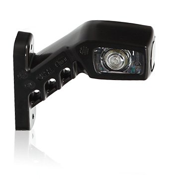 Gummiarm kort LED 12-24V, hvit