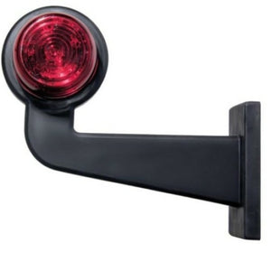 Markeringslys LED 12-24V Rød/Hvit HS Gummiarm