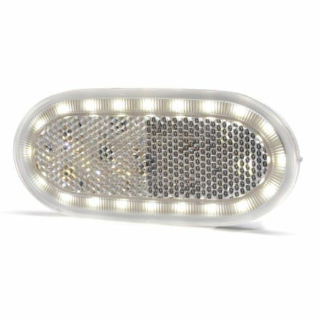 Posisjonslys Hvit Front LED 12-24V (E) m/brak