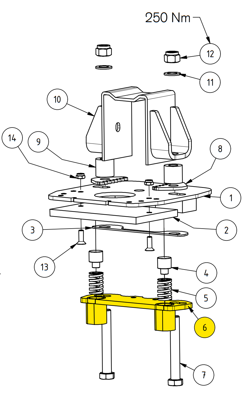 Underplate til friksjonsfeste C/E