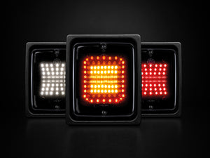 DARK KNIGHT IZE LED SQUARE BAK/BROMS/BLINKERS