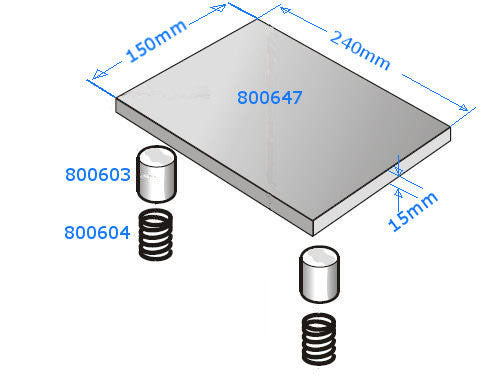 Glideplate 15mm uten hull