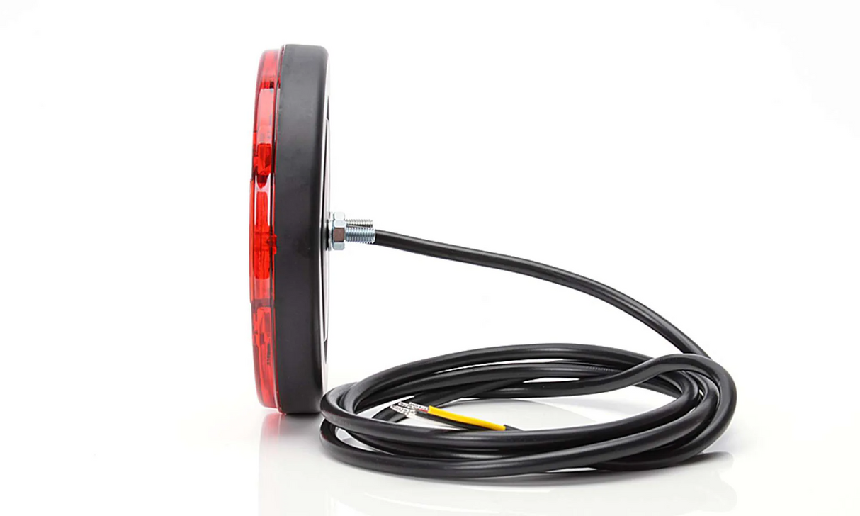 Baklykt LED 12-24V 3-Kam Rund