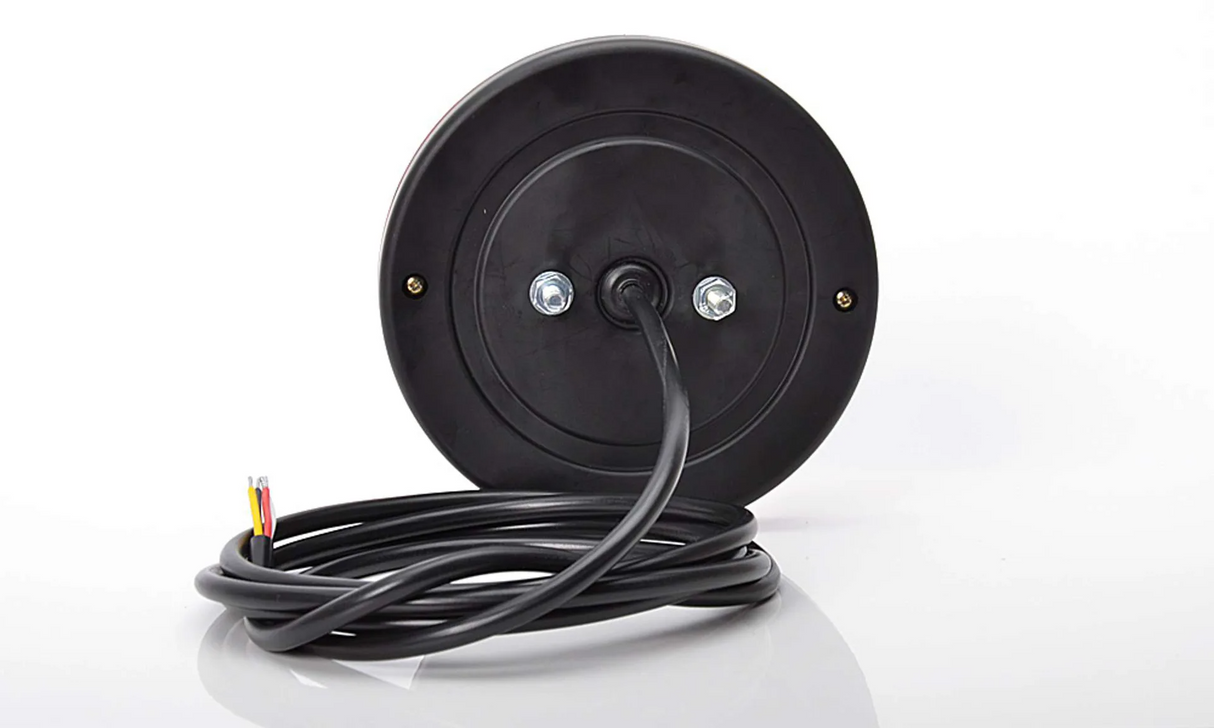Baklykt LED 12-24V 3-Kam Rund