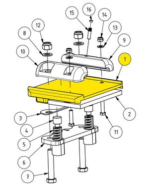 Montasjeplate for friksjonsfeste 800955/800954