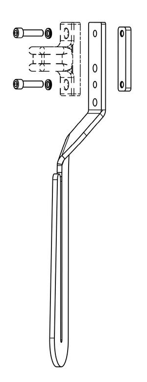 Kjettingholder for stakemontering venstre