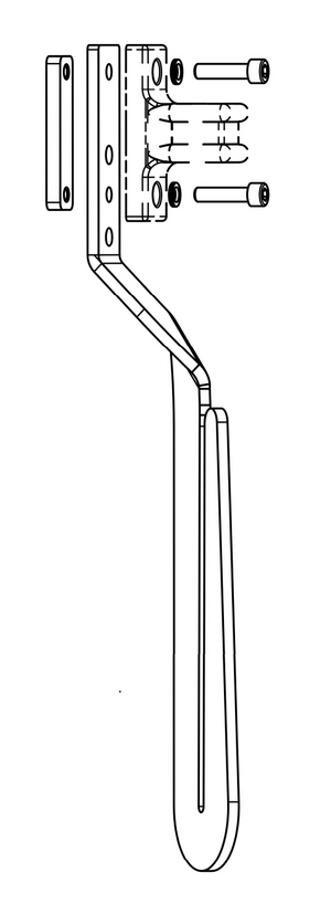 Kjettingholder for stakemontering høyre