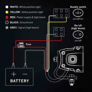 SIBERIA XP SR LED BAR 50" / Hvit/Gul / Med Xperience Mode
