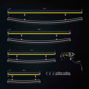 SIBERIA XP SRC LED BAR 32" / Hvit/Gul / Med Xperience Mode