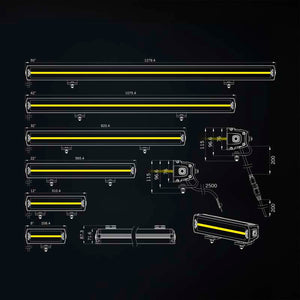 SIBERIA XP DR LED BAR 12" / Hvit/Gul / Med Xperience Mode