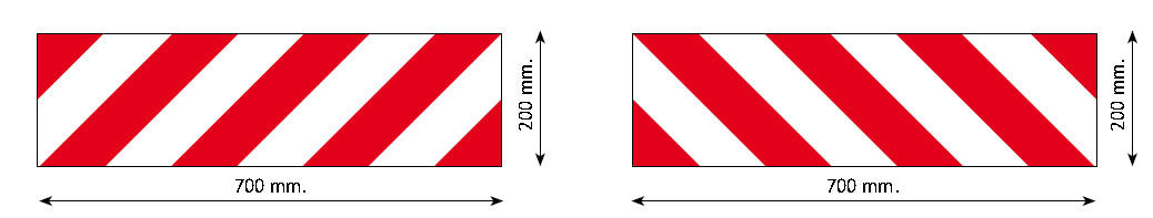 Skilt Bred last 700x200mm hvit/rød 2 stk – MoRek AS