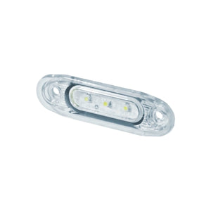 Markeringslys LED 12-24V Hvit Klar IP66/68 (E) 5m