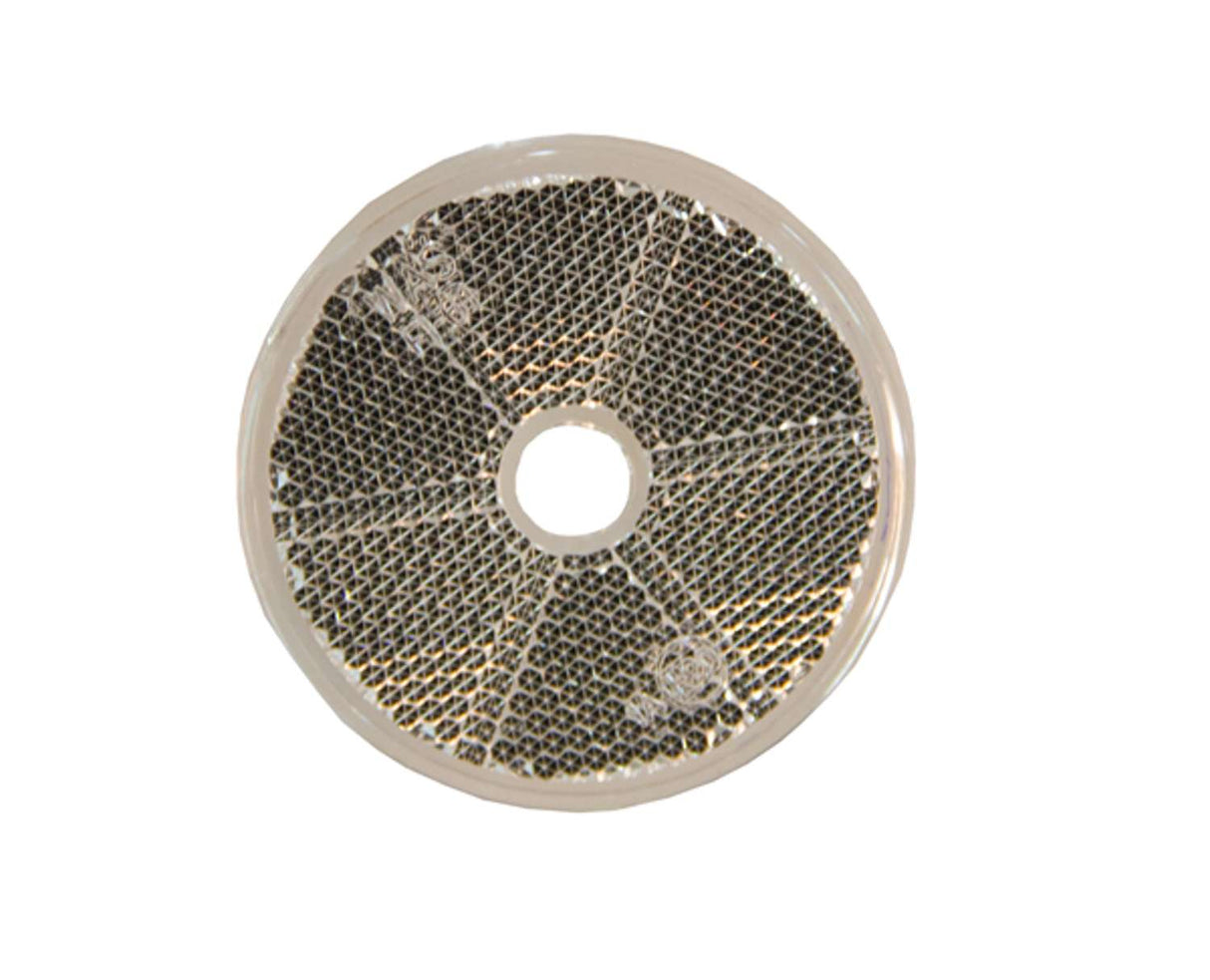 Refleks Hvit 60mm rund m/hull (E)