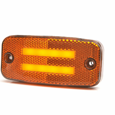 Sidemarkering/blink orange Two lines LED 12-24V