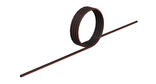 Nylon rør M12X1,5 Sort m/Rød stripe 100M(1st=100m)