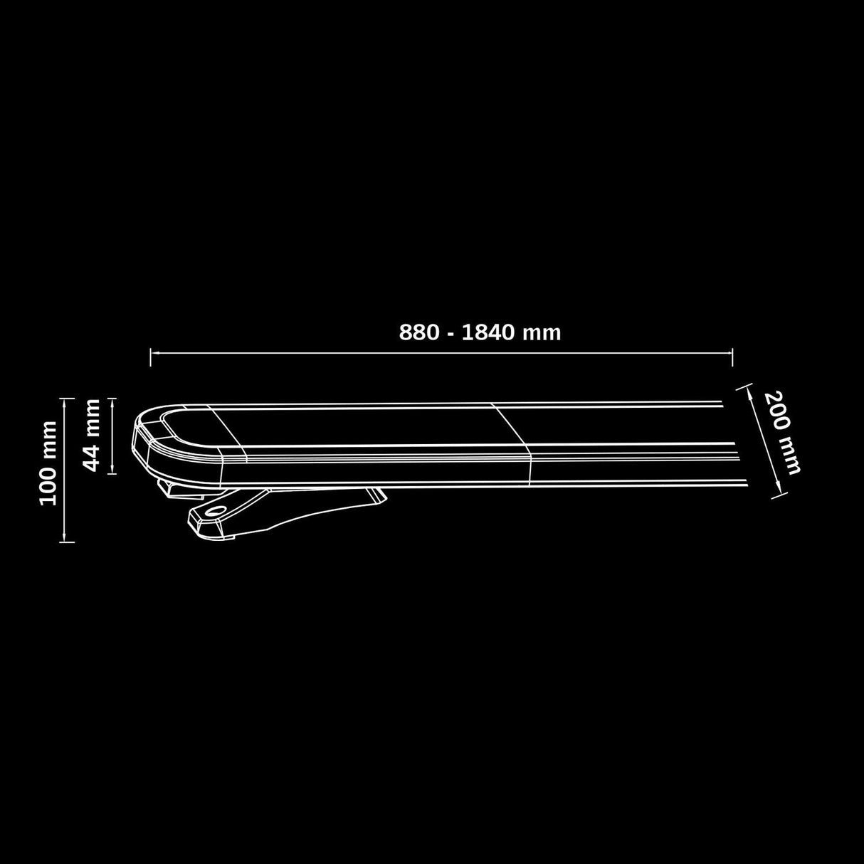 Varsellysbjelke BIG ENERGY XL 1800mm.