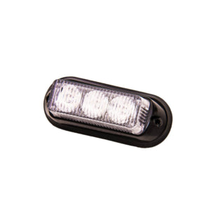 Strobelys 3 LED, gul, 12-24V