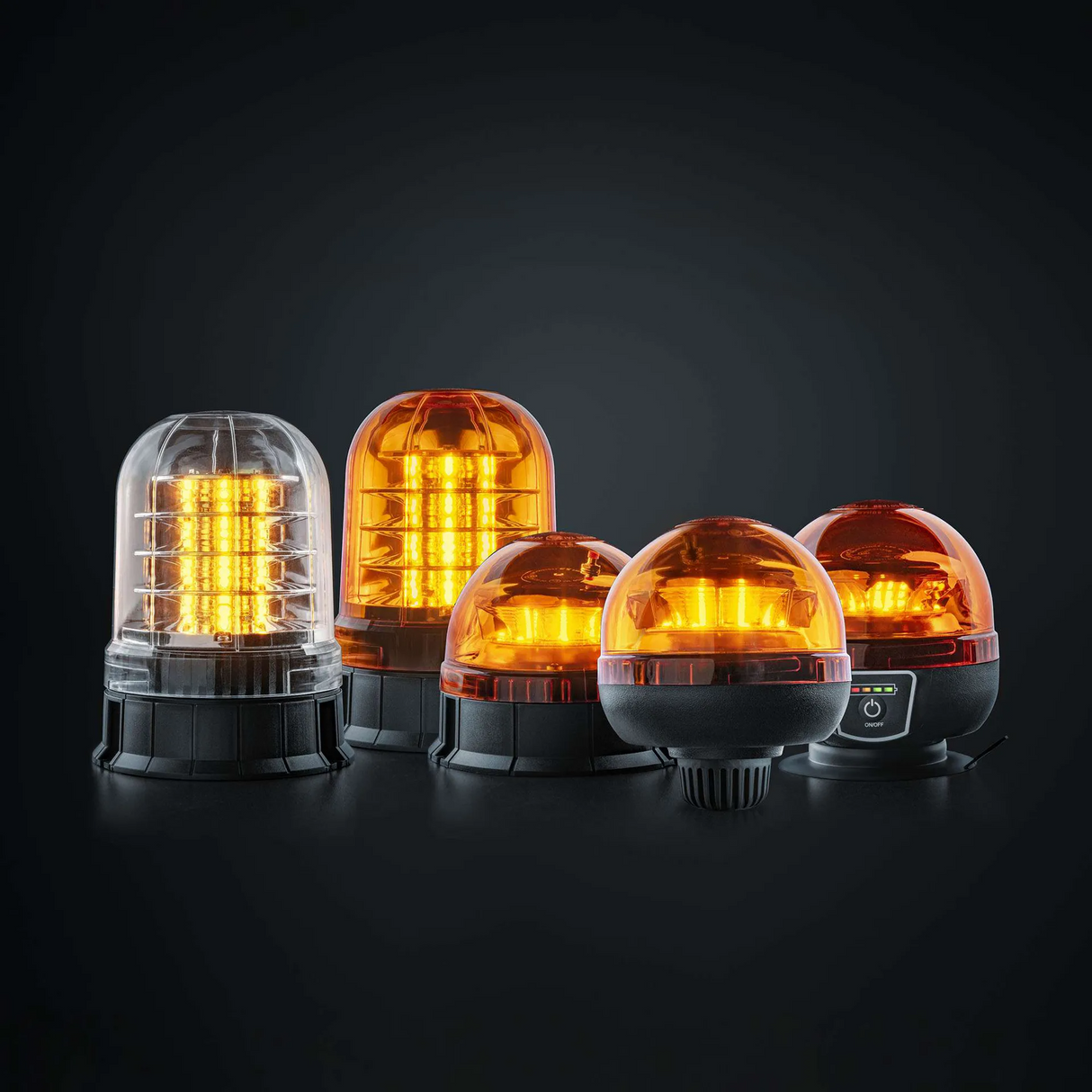 Varsellys Big Energy XL Amber Lens, stang