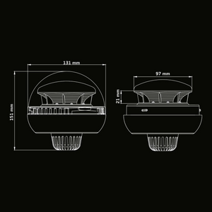 Varsellys Big Energy XL Amber Lens, stang
