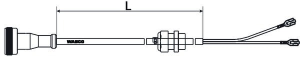 Kabel Ecas, Ebs, Løfteakselventil 5000mm, M27X1