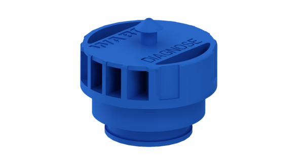 Hette for diagnosekontakt blå