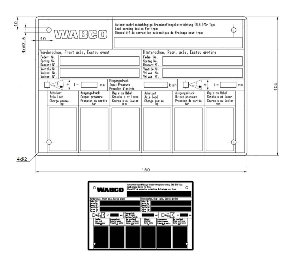 Skilt ALB Bladfjæring