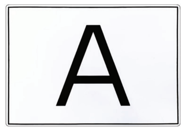 Bokstav "A" Skilt Aluminium 300x400 Reflekterende