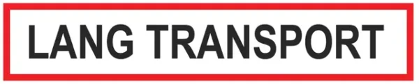 Skilt Lang transport  900x300mm