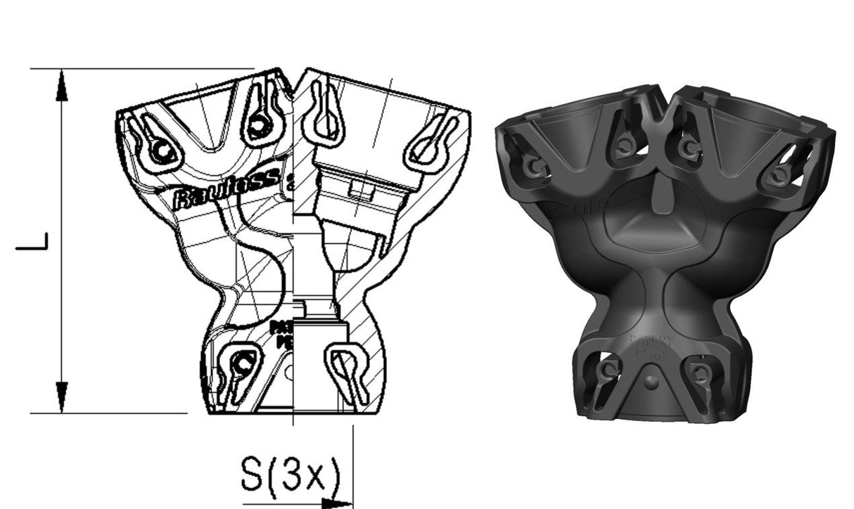Y-Forgrening Regular L=54.8mm