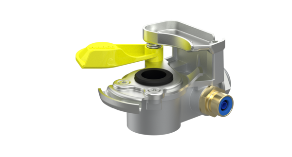 Luftkobling / Gul / Med filter / Med testtilkobling