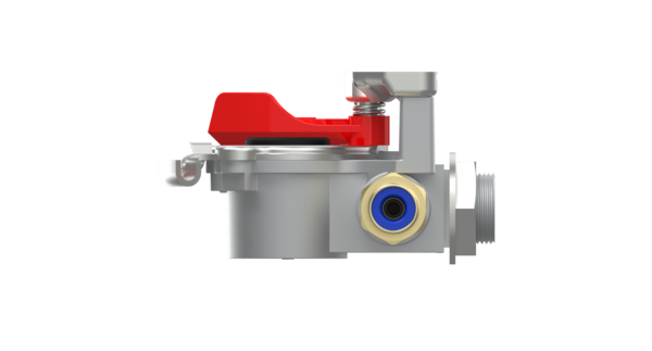 Luftkobling / Rød / Med filter / Med testtilkobling
