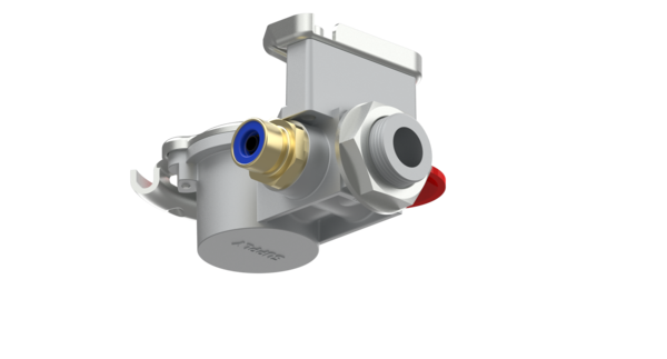 Luftkobling / Rød / Med filter / Med testtilkobling