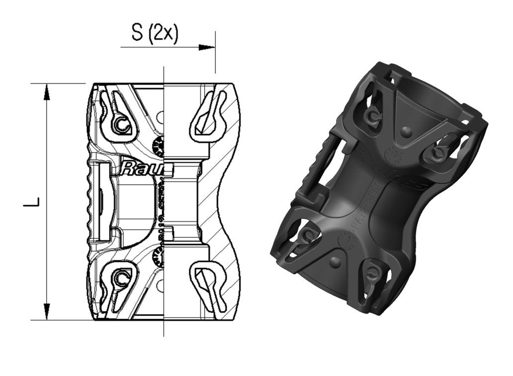 Mellomstykke ABC Hun Small L=39mm