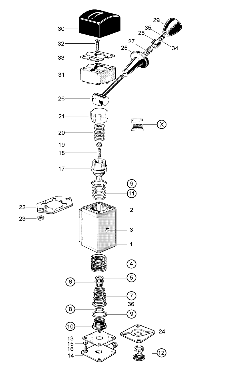 Repsett bremseventil