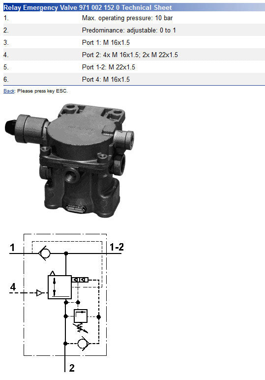 Styreventil M16X1,5/M22X1,5