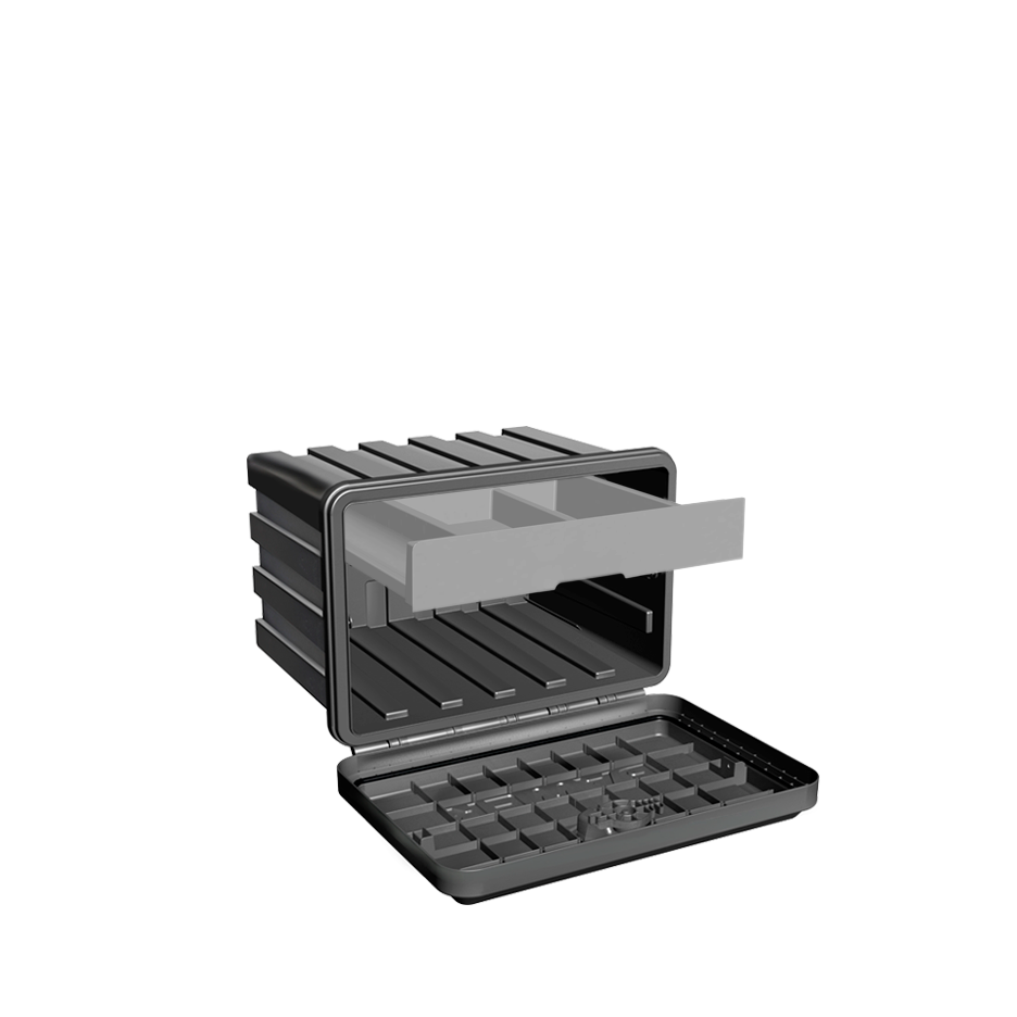 Verktøykasse plast 1000x 500x 460 To håndtak skuff