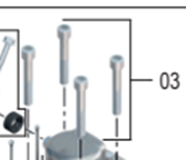 Festebolter til Topp (4 stk i settet)