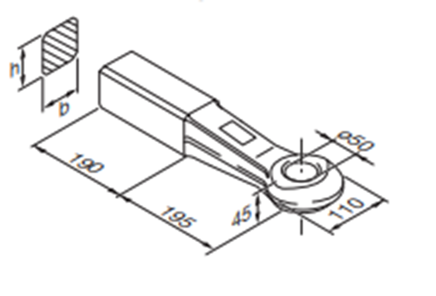 Dragøye 50mm C/W sveisbar