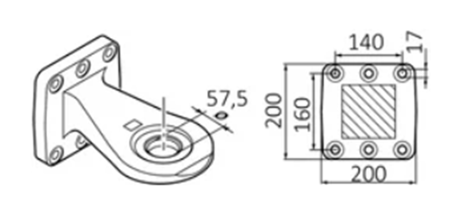 Dragøye for bolting m/festebolter