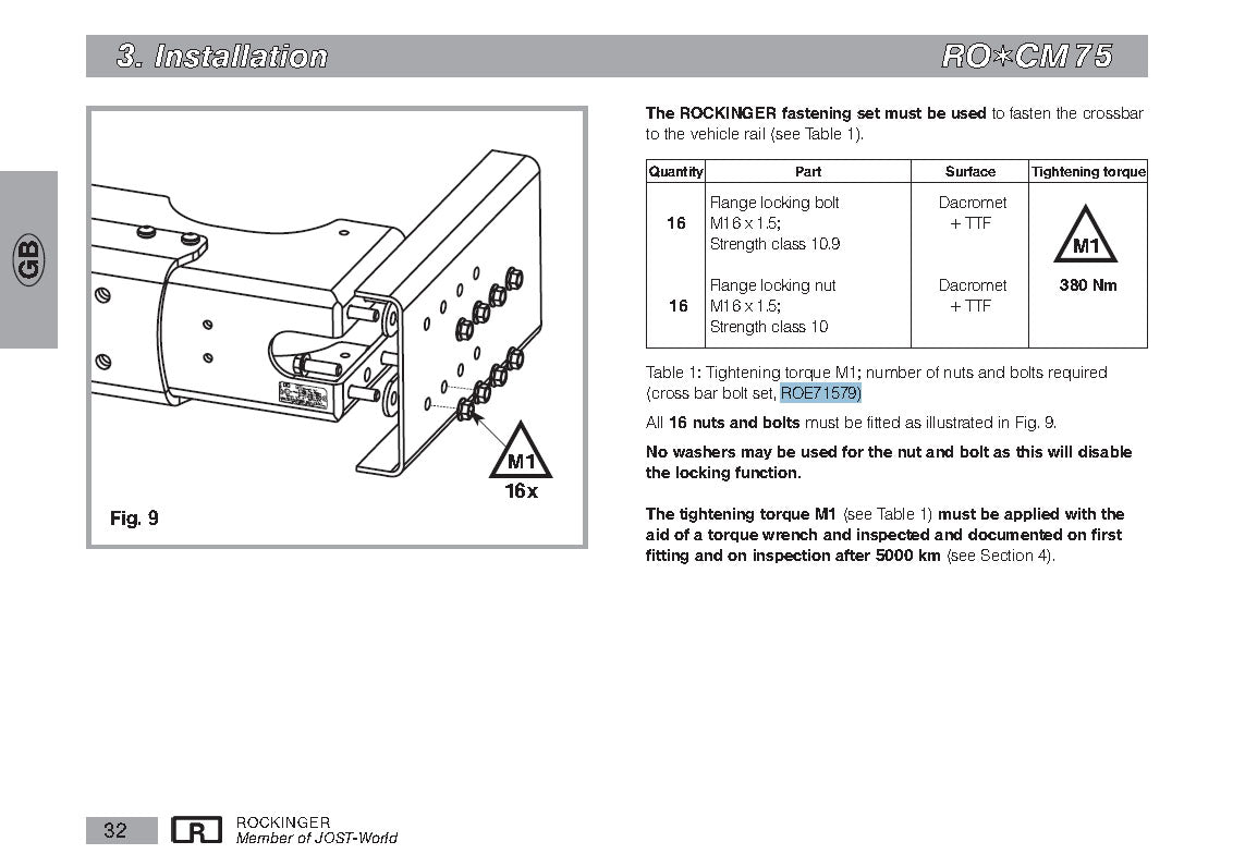 Boltsats til trekkbjelke
