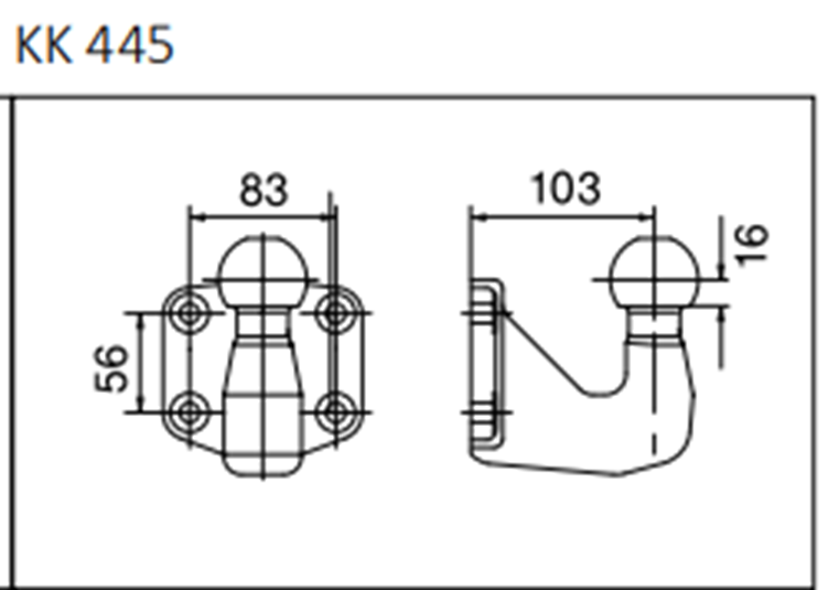 Hengerfeste 50mm kule